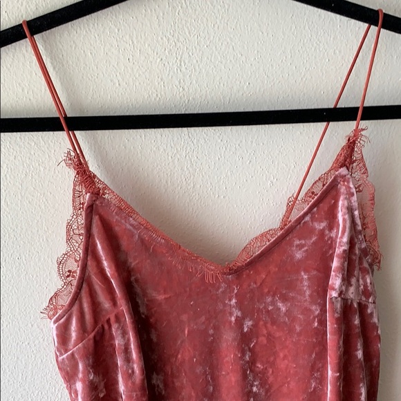 SOLD//Urban Outfitters Velvet Lace Trim Tank - Picture 3 of 8